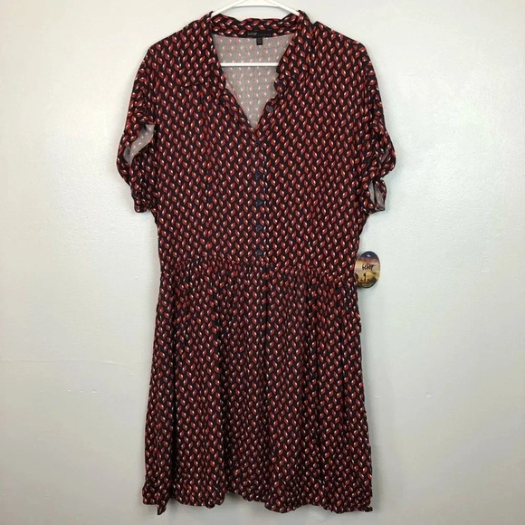 Bebop Short Sleeve Print Pattern Dress Size XXL - Picture 2 of 8